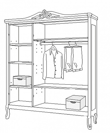 Шкаф для одежды широкий Memorie Veneziane фото 3