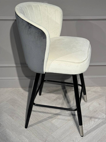 Стул барный серый фото 2