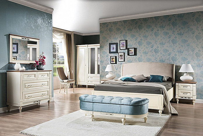 Белая мебель для спальни в классическом стиле Florenzia Taranko фото 1
