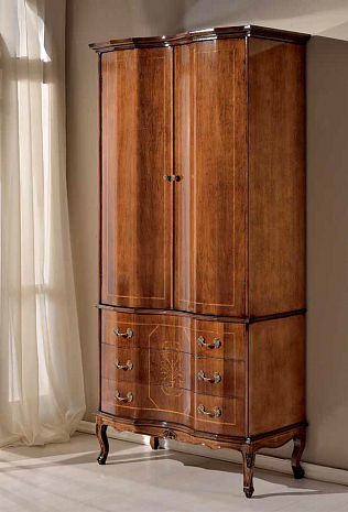 Шкаф для одежды из массива узкий Classic Alonzo фото 1