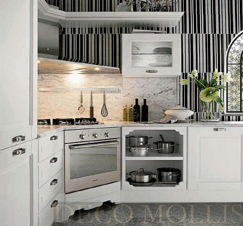 Кухня с серым мрамором Glamour фото 6