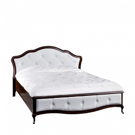 Кровать двуспальная с мягким изголовьем белая Verona фото 2