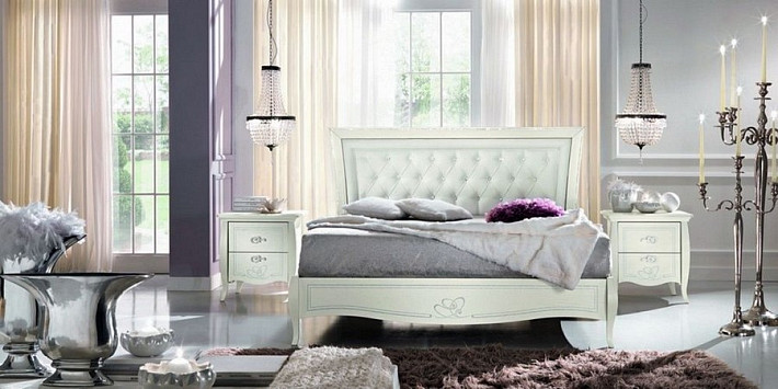 Двуспальная кровать белого цвета Ninfea фото 2