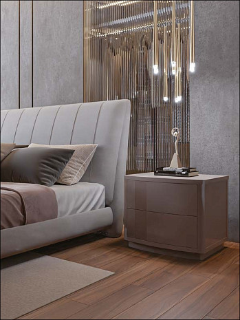 Кровать мягкая итальянская Ares Gold фото 3