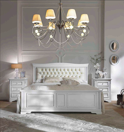 Кровать двуспальная из дерева белая Marco Polo фото 2