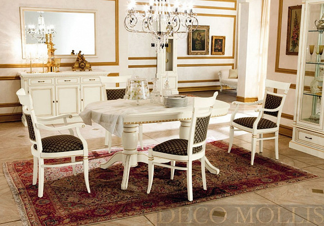 Белый обеденный овальный стол Venezia фото 2