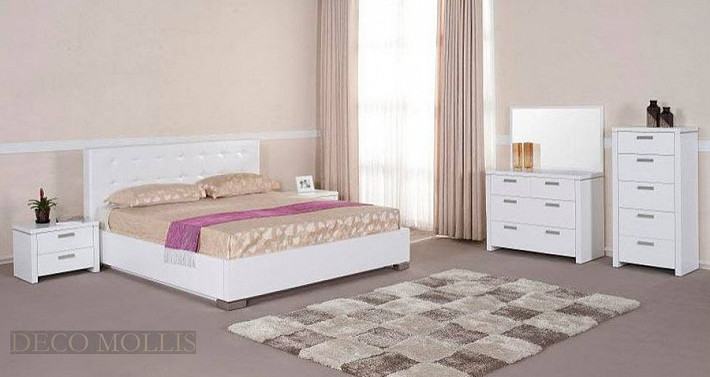 Белая спальня в стиле модерн Флорида фото 4