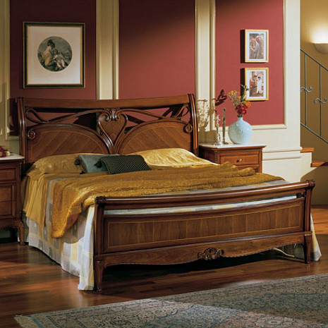 Кровать двуспальная итальянская Marie Claire грецкий орех фото 1
