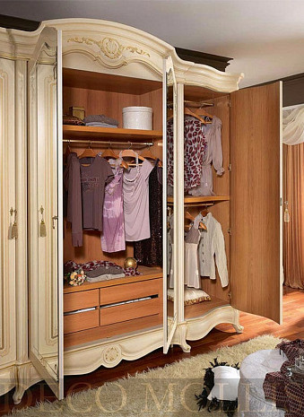 Шкаф для одежды в спальню светлый Ducale фото 2