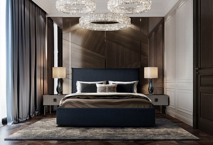 Кровать двуспальная в современном стиле Diora фото 5