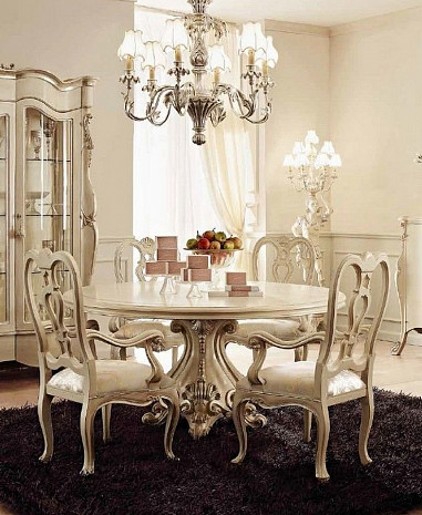 Гостиная-столовая в классическом стиле светлая Andrea Fanfani фото 2