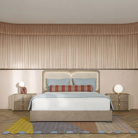 Кровать двуспальная с подсветкой итальянская Hebe фото 3