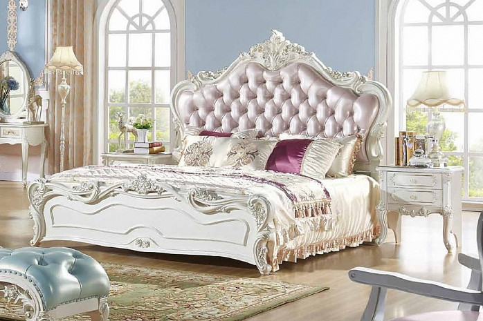 Кровать светлая в стиле классика Флорентина фото 1