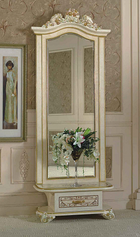 Белое напольное зеркало Принцесса фото 1