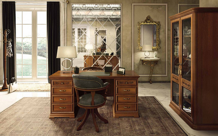 Мебель для кабинета классическая орех Torriani фото 1