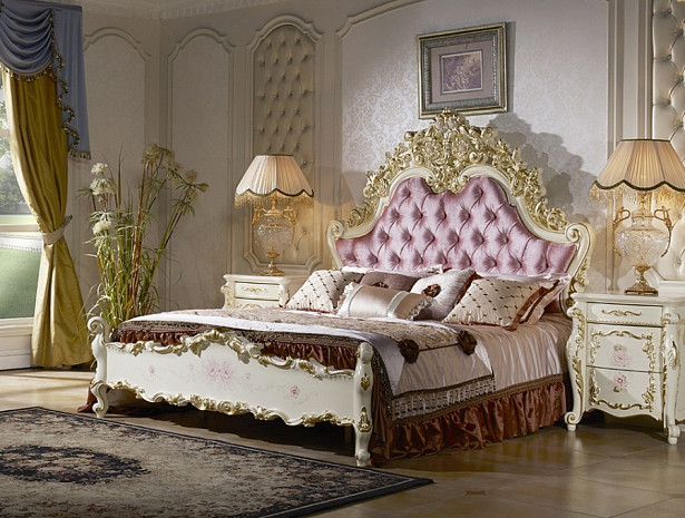 Кровать в классическом стиле светлая Скарлет фото 1