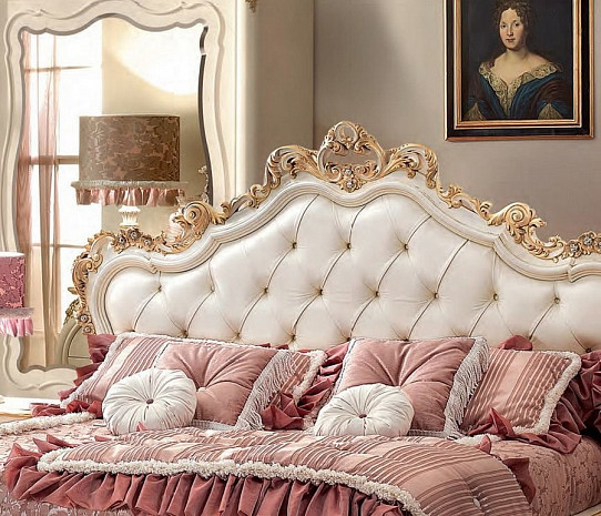 Кровать двуспальная из массива светлая Romantica фото 4
