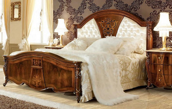 Кровать двуспальная с мягким изголовьем Principessa фото 1