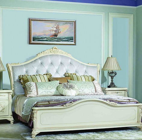 Кровать классическая белая Амедеа фото 1