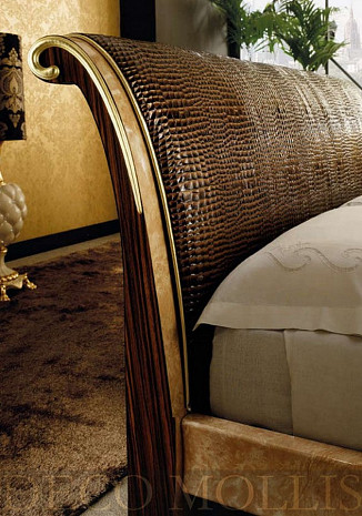 Двуспальная кровать с мягким изголовьем 180 Rossini фото 3
