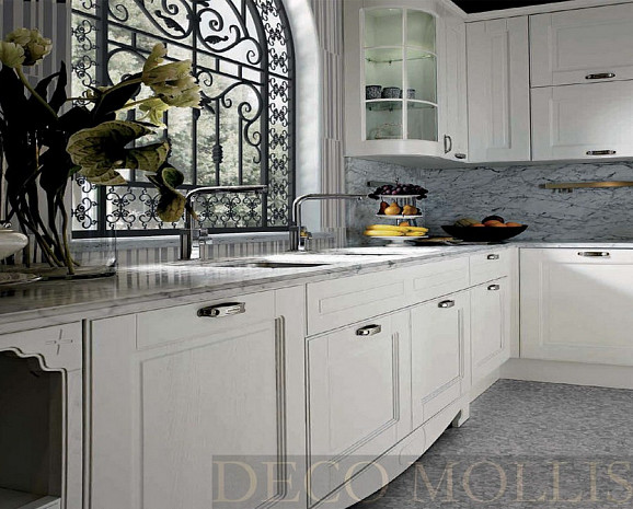 Кухня с серым мрамором Glamour фото 7
