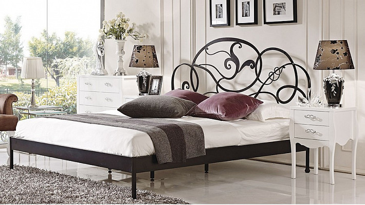 Двуспальная кровать с мягким изголовьем Hemis фото 2