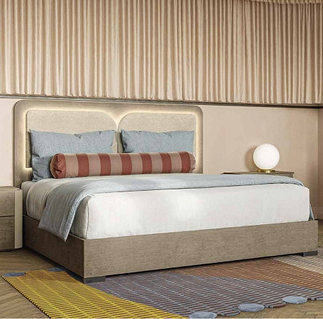 Кровать двуспальная с подсветкой итальянская Hebe фото 1