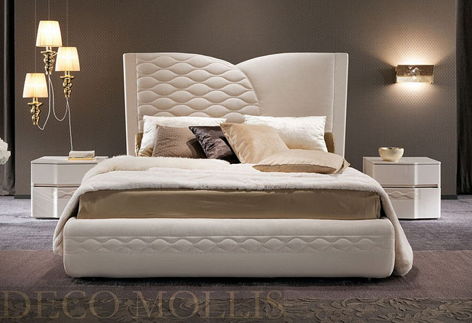 Белая двуспальная кровать 180 Chanel фото 1