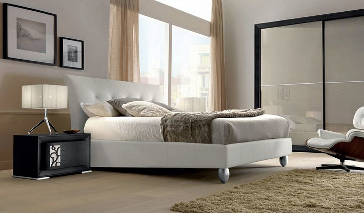 Кровать в спальню в современном стиле белая Mylife фото 4