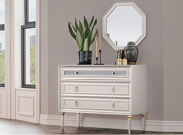 Комод в спальню белый Lorenta фото 1