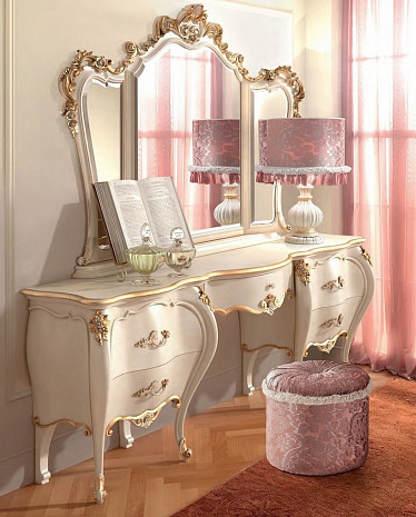 Зеркало в спальню туалетное светлое Romantica фото 2