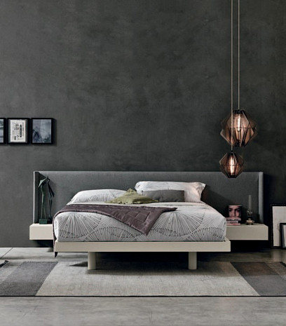 Кровать двуспальная с мягким изголовьем Fusion Tomasella фото 1
