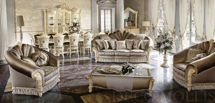 Трехместный классический диван Madame Royale фото 3