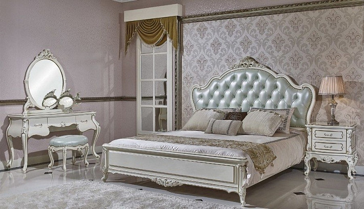 Кровать в классическом стиле белая Иоланта фото 2