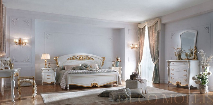 Спальня из массива белая La Fenice фото 1