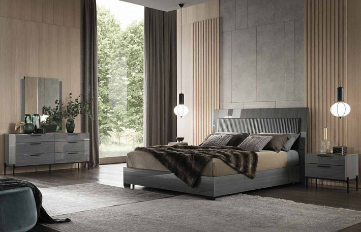 Спальня в современном стиле серая Novecento фото 1