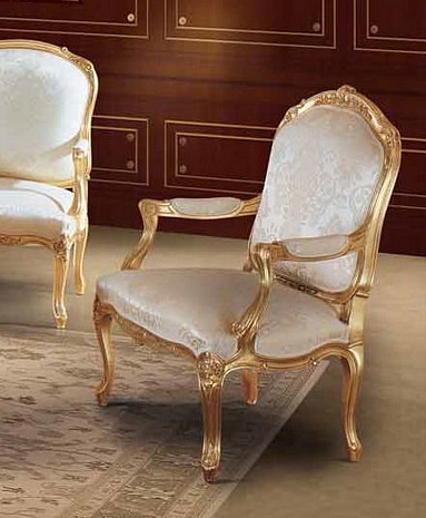 Кресло мягкое классическое из Италии Luigi XV Mauriac фото 1