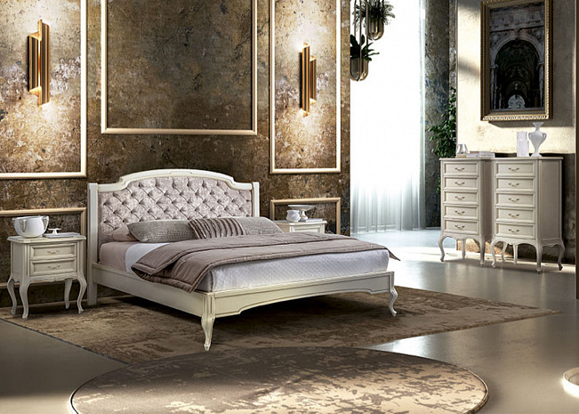 Кровать двуспальная с мягким изголовьем Verdi фото 5