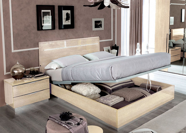 Кровать двуспальная светлая в спальню Platinum фото 3