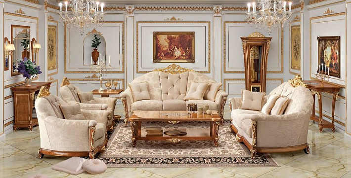 Мебель в гостиную классическая светлая Medicea фото 2