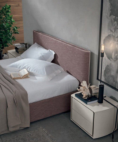 Кровать двуспальная современная с мягким изголовьем Zeno фото 2