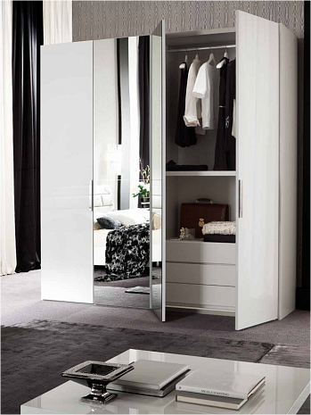 Шкаф белый большой в спальню Canova фото 3