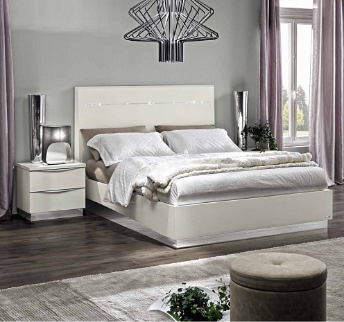 Кровать двуспальная итальянская Legno белая фото 1