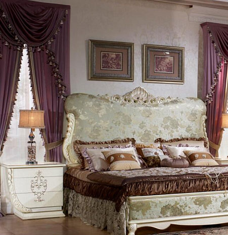 Двуспальная кровать с мягким изголовьем Жозефина фото 1