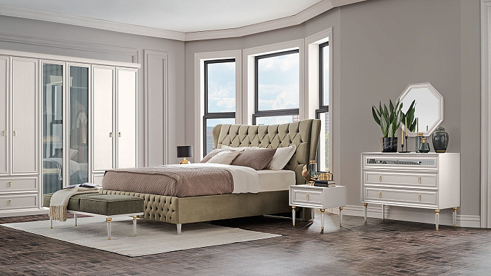 Спальня в современном стиле белая Lorenta фото 2