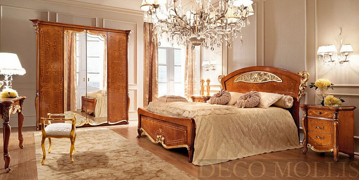 Кровать в классическом стиле 180 La Fenice вишня фото 2