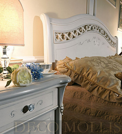 Кровать двуспальная из массива белая 160 Prestige фото 3