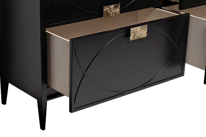 Комод с ящиками черный Alvaro фото 6