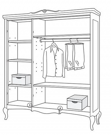 Шкаф для одежды классика Memorie Veneziane фото 7