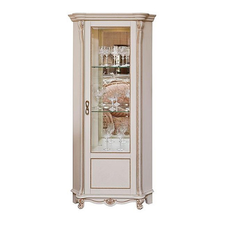 Угловая витрина из массива Алези фото 1